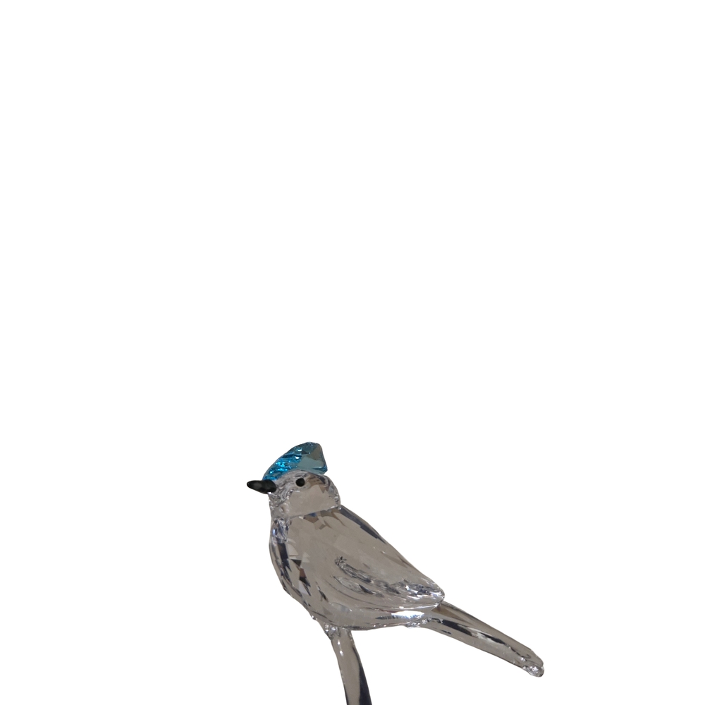 Elegant Swarovski Glass Bird with Blue Accent